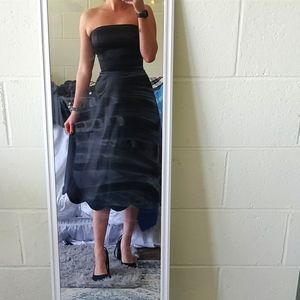 Black satin prom dress/evening gown